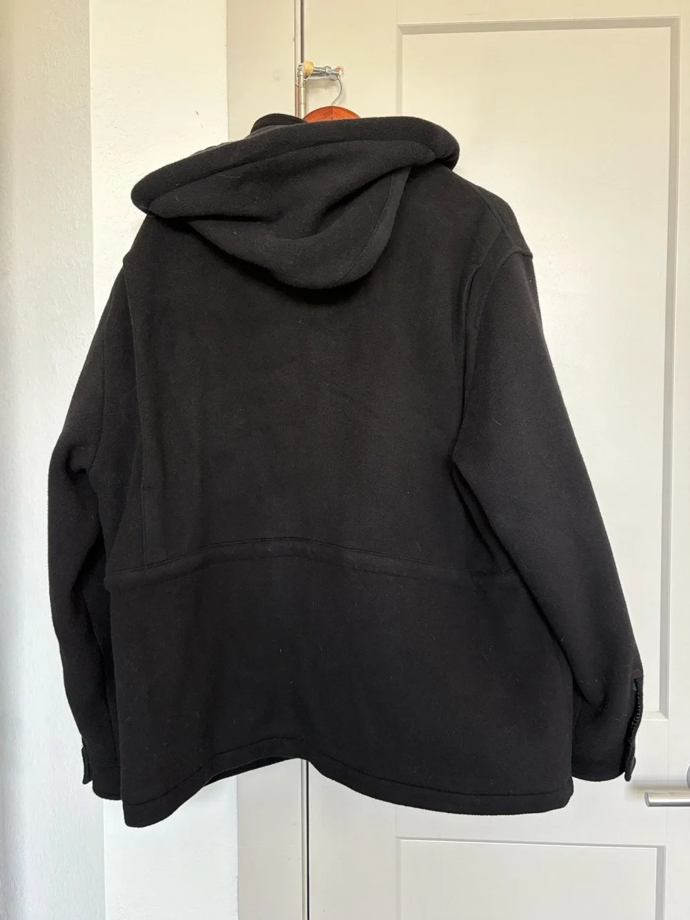 VINCE WOOL BLACK FIELD HOODED JACKET MENS XXL